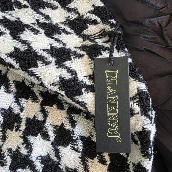 BlankNYC NWT Black And White Houndstooth Jacket Womens Size S - Picture 7 of 13